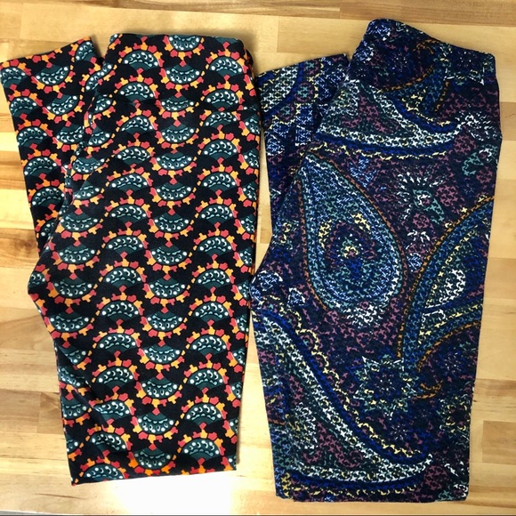 2 pairs Lularoe Leggings - Picture 1 of 12